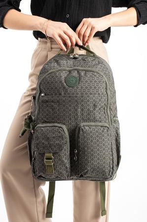 Unisex Klinkır Okul Çantası Lise Ortaokul Üniversite Sırt Çantası 45*30 Cm Hafif Kumaş Çok Cepli 