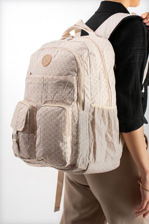 Unisex Klinkır Okul Çantası Lise Ortaokul Üniversite Sırt Çantası 45*30 Cm Hafif Kumaş Çok Cepli 