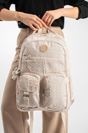 Unisex Klinkır Okul Çantası Lise Ortaokul Üniversite Sırt Çantası 45*30 Cm Hafif Kumaş Çok Cepli 