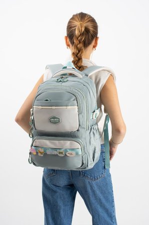 Ventis Unisex Okul Çantası Lise Ortaokul Sırt Çantası 43*30 Cm Su Geçirmez Kumaş Çok Cepli Vnt1-B