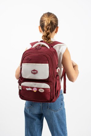 Ventis Unisex Okul Çantası Lise Ortaokul Sırt Çantası 43*30 Cm Su Geçirmez Kumaş Çok Cepli Vnt1-B
