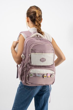 Ventis Unisex Okul Çantası Lise Ortaokul Sırt Çantası 43*30 Cm Su Geçirmez Kumaş Çok Cepli Vnt1-B