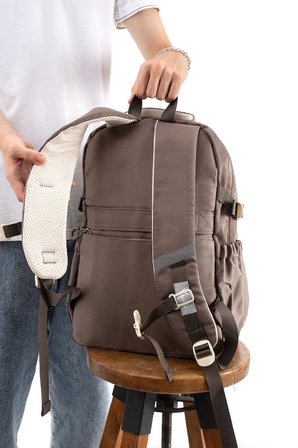 Ventis Unisex Okul Çantası Lise Ortaokul Sırt Çantası 43*30 Cm Su Geçirmez Kumaş Çok Cepli Vnt1-B