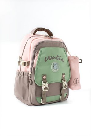 Ventis Unisex Okul Çantası Lise Ortaokul 2'li Set Kalemlikli Sırt Çantası 43*30 Cm Çok Cepli Vnt1-D