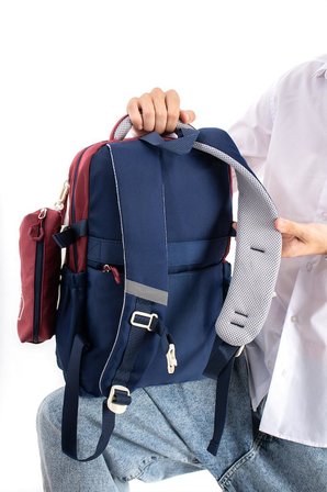 Ventis Unisex 2'li Set Okul Çantası Lise Ortaokul Kalemlikli Sırt Çantası 43*30 Cm Çok Cepli Vnt1-E
