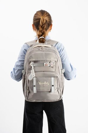 Ventis Unisex Okul Çantası Ortaokul Lise Sırt Çantası 43*30 Cm Su Geçirmez Kumaş Çok Cepli Vnt5-D