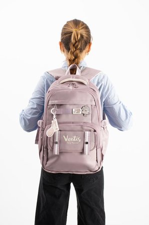 Ventis Unisex Okul Çantası Ortaokul Lise Sırt Çantası 43*30 Cm Su Geçirmez Kumaş Çok Cepli Vnt5-D
