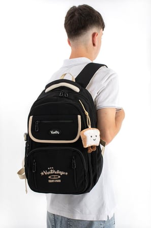 Ventis Unisex Maskotlu Okul Çantası Lise Ortaokul Sırt Çantası 43*30 Cm Çok Cepli Vnt5-G
