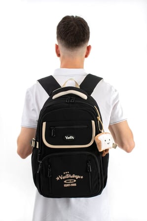 Ventis Unisex Maskotlu Okul Çantası Lise Ortaokul Sırt Çantası 43*30 Cm Çok Cepli Vnt5-G