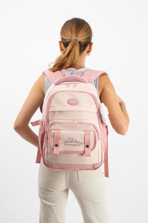 Ventis Unisex Okul Çantası Lise Ortaokul Maskotlu Sırt Çantası 43*30 Cm Çok Cepli Vnt5-H