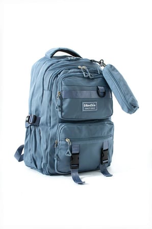 Ventis Unisex Okul 2'Li Set Çantası Lise Ortaokul Kalemlikli Sırt Çantası 43*30 Cm Çok Cepli Vnt7-C