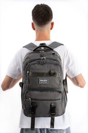 Ventis Unisex Okul 2'Li Set Çantası Lise Ortaokul Kalemlikli Sırt Çantası 43*30 Cm Çok Cepli Vnt7-C