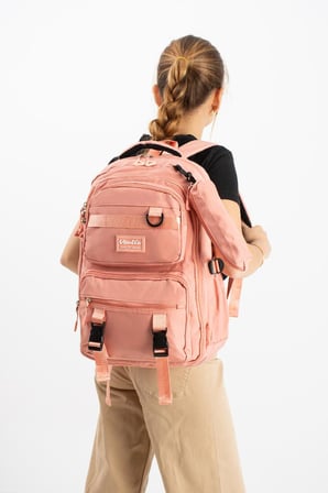 Ventis Unisex Okul 2'Li Set Çantası Lise Ortaokul Kalemlikli Sırt Çantası 43*30 Cm Çok Cepli Vnt7-C