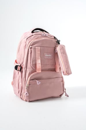 Ventis Unisex Kalemlikli 2'Li Set Okul Çantası Lise Ortaokul Sırt Çantası 43*30 Cm Çok Cepli Vnt7-F