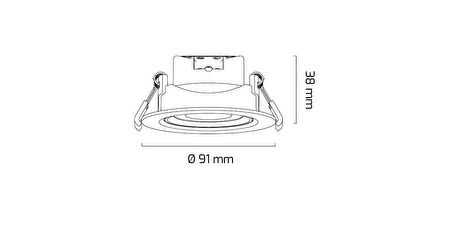 Goya Sıva Altı COB Ledli Armatür 5 Watt 6500K Beyaz Işık