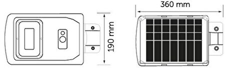 İnoled 30W Solar Sokak Armatürü