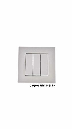 Mutlusan Rita Natural 3lü Anahtar - Beyaz