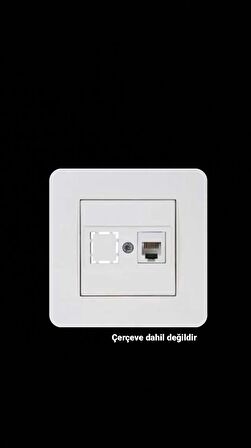 Mutlusan Rita Mek Tuş Telefon Prizi 1Xrj12 - Beyaz