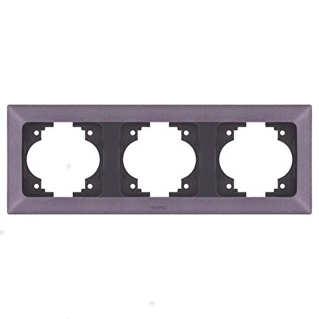 NE-AD Aras Üçlü Yatay Çerçeve - Füme