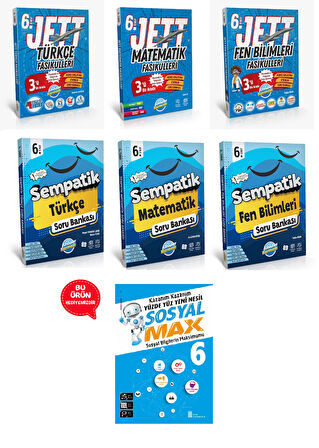 6.Sınıf Maarif Model Türkçe-Matematik-Fen Bilimleri Jett Konu Anlatımlı + Sempatik SB Seti 2025-2026