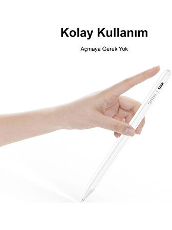 Apple iPad 10.nesil 10.9 Inç Uyumlu Earldom P4 Dokunmatik Stylus Kalem – Manyetik Şarjlı, Hassas Uçlu, Yüksek Kalite