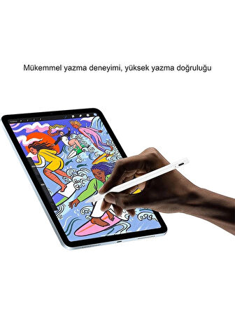 Apple iPad 10.nesil 10.9 Inç Uyumlu Earldom P4 Dokunmatik Stylus Kalem – Manyetik Şarjlı, Hassas Uçlu, Yüksek Kalite