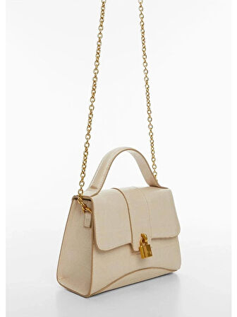 Mango Timsah Derisi Görünümlü Zincirli Çanta