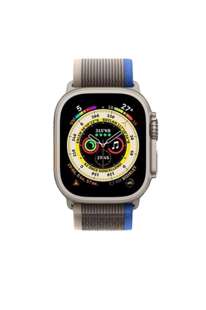 Apple Watch 49mm 45mm 44mm 42mm Uyumlu Ultra/8/7/6/5/4/3/2/1 Loop Kordon Mavi 45 mm Naylon