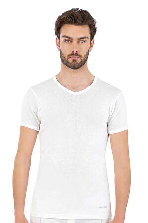 Pierre Cardin Erkek %100 Pamuk Ribana V Yaka Fanila