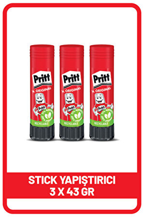 Pritt Stick Yapıştırıcı 43 Gr. - 3'Lü Paket