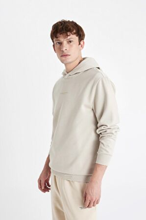 DeFacto Regular Fit Kapüşonlu Baskılı Sweatshirt C6131AX24AUBG766