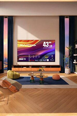 Awox B244300 Full HD 43" 109 Ekran Uydu Alıcılı Smart LED TV