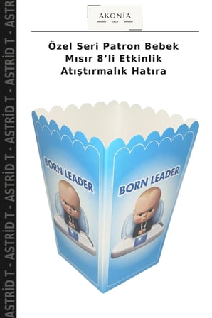 Özel Seri Patron Bebek Mısır 8’li Etkinlik Atıştırmalık Hatıra