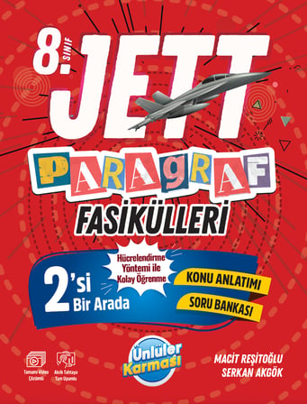 8.Sınıf Jett Türkçe - Paragraf- Dil Bilgisi Fasikülleri - 1.Dönem 5 li Deneme