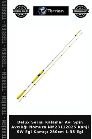 Delux Serisi Kalamar Avı Spin Avcılığı Nomura NM23112025 Kanji SW Egi Kamışı 250cm 1-35 Egi Standart