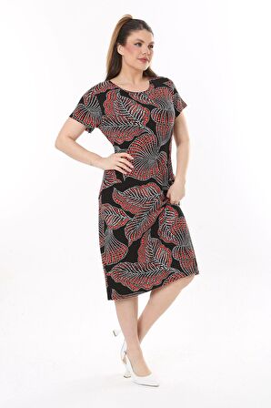 Yazlık Cepli Büyük Beden Elbise 8C-2509