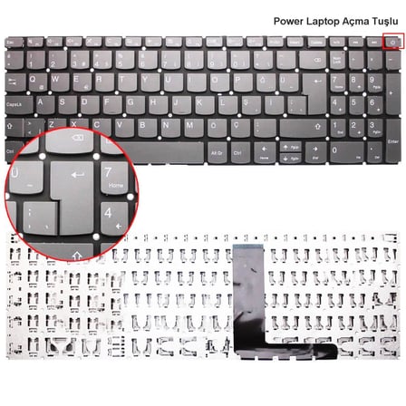Lenovo İdeapad 320-15isk Type 80xh Klavye Füme Renk Tuş Takımı