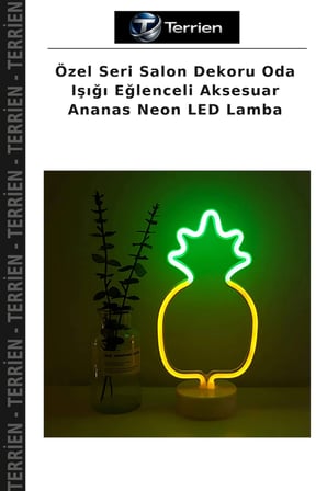 Özel Seri Salon Dekoru Oda Işığı Eğlenceli Aksesuar Ananas Neon LED Lamba