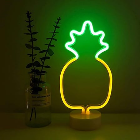 Özel Seri Salon Dekoru Oda Işığı Eğlenceli Aksesuar Ananas Neon LED Lamba