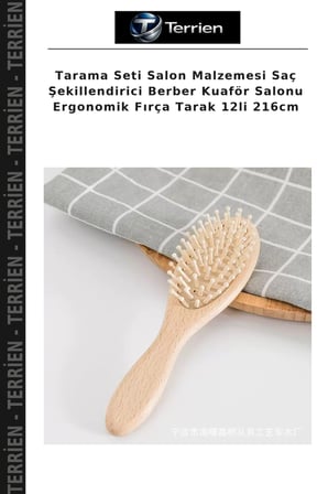 Tarama Seti Salon Malzemesi Saç Şekillendirici Berber Kuaför Salonu Ergonomik Fırça Tarak 12li 216cm