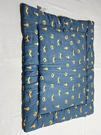 PAMUK BEBEK BASKILI ÇİFT TARAFLI BEBEK OYUN MİNDERİ/OYUN HALISI