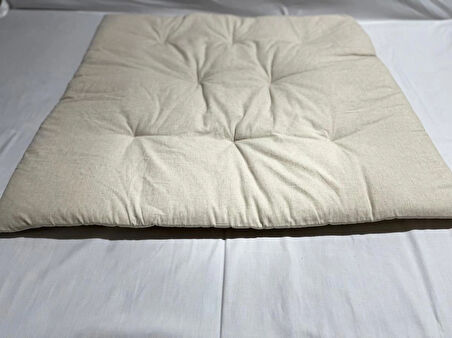 PAMUKBEBEK 100X100 KETEN OYUN MİNDERİ