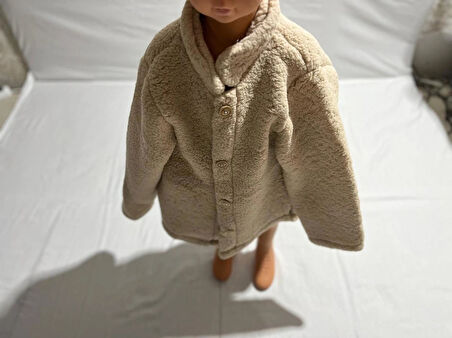 PAMUKBEBEK ONE SIZE BEDEN PELUŞ DÜĞMELİ MONT