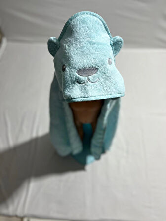 PAMUKBEBEK 100X100 WELSOFT AYI FİGÜRLÜ KUNDAK/PLAJ HAVLUSU