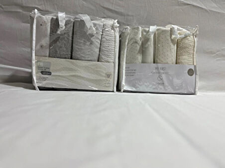 PAMUKBEBEK YENİ DOĞAN 4LÜ SET ÇARŞAF,KLİMALI PİKE,SÜPREM BATTANİYE