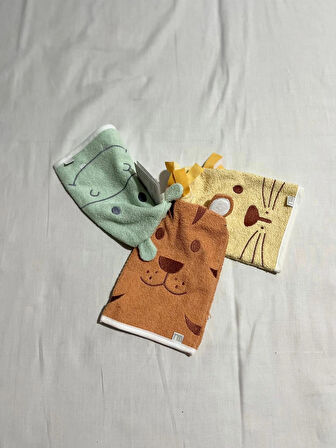 PAMUKBEBEK 3'LÜ HAYVAN FİĞÜRLÜ KESE SETİ