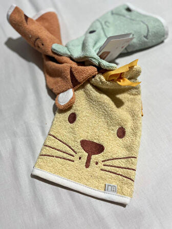 PAMUKBEBEK 3'LÜ HAYVAN FİĞÜRLÜ KESE SETİ