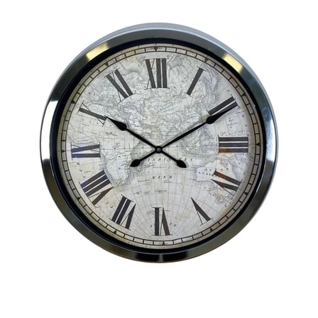 Silver Atlas 60 x 60 Cm Metal Duvar Saati iegxx