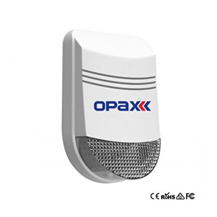 OPAX BGR-10 KABLOLU 48 LED KIRMIZI / MAVİ / KIRMIZI+MAVİ IŞIKLI HARİCİ ALARM SİRENİ