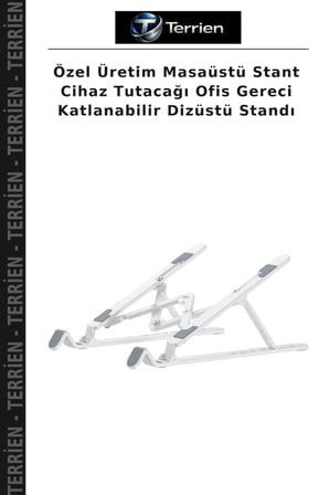 Özel Üretim Masaüstü Stant Cihaz Tutacağı Ofis Gereci Katlanabilir Dizüstü Standı